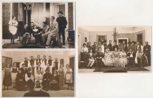 Budapest - 5 db régi fotó képeslap Budapest Székesfőváros Gázművei Önképzőköréről