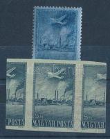 1950 Repülő 5Ft próbanyomatok személyigazolvány papíron + 1955 Alumínium bélyeg