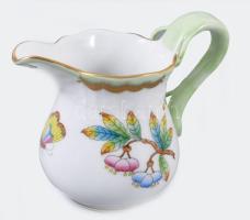 Herendi Viktória mintás 6 személyes mokkás / kávés készlet. Jelzett, teljes, a kancsó rózsa fogóján ...