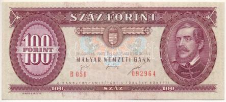 1995. 100Ft "B 050 092964" T:AU nyomdai festékfoltok Adamo F39