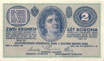 Ausztria/Osztrák-magyar Bank 1914. 2K (4x) közte vastag "C"-vel is T:II,III,III-