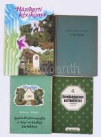 4 db kertészeti könyv: Házikerti kézikönyv.; Mohácsy Mátyás: Gyümölcstermesztés a házi- és háztáji kertekben.; Mohácsy Mátyás - Maliga Pál - ifj. Mohácsy Mátyás: Az őszibarack.; Dombágyásos kertművelés. Vegyes állapotban.