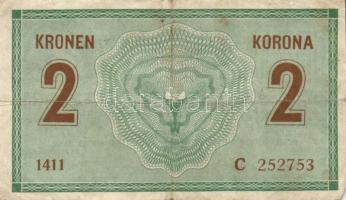 Ausztria/Osztrák-magyar Bank 1914. 2K (4x) közte vastag "C"-vel is T:II,III,III-