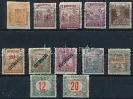 Szeged 1919 12 db klf bélyeg, Bodor vizsgálójellel (16.650)