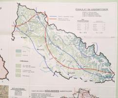 1940 Kárpátalja térképe a Magyarországhoz visszacsatolt területekkel, 1 : 200.000, Bp., M. Kir. Honv...