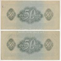 1944. 50P "A Vöröshadsereg Parancsnoksága" (2x) sorszámkövetők "BM 527233 - BM 527234...