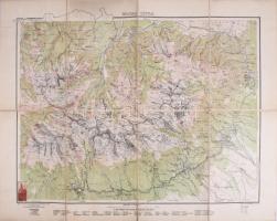 ca 1930 Magas-Tátra térképe, tervezte: Dr. Vigyázó János, 1.50.000, Bp. M. Kir. Állami Térképészet, ...