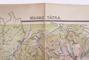 ca 1930 Magas-Tátra térképe, tervezte: Dr. Vigyázó János, 1.50.000, Bp. M. Kir. Állami Térképészet, ...