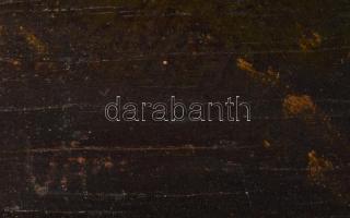 Olvashatatlan jelzéssel (Kasznár Ring Jenő?): Holdfényes táj. Olaj, fa. Dekoratív fakeretben. 59x50 ...