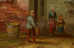 Kovács József (1948-): Holland táj. Olaj, farost, jelzett, fakeretben, 40x60 cm