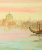 Kovács József (1948-): Velence. Olaj, farost, jelzett, fakeretben, 40x60 cm
