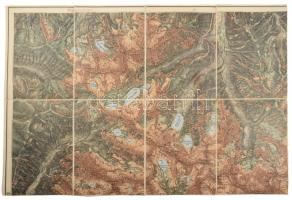 [A Magas Tátra nagy méretű litografált térképe] 1897 Detailkarte der Tátra-Gebietes in 2 Blättern. R...