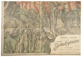 [A Magas Tátra nagy méretű litografált térképe] 1897 Detailkarte der Tátra-Gebietes in 2 Blättern. R...