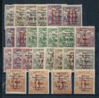 Nyugat-Magyarország VI. 1921 25 db bélyeg Bodor vizsgálójellel