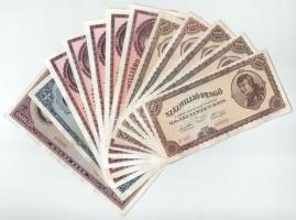 1945-1946. 100P - 1.000.000.000P (12db, 4xklf) T:F, néhány foltos