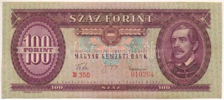 1960. 100Ft "B 350 010204" T:F szép papír Adamo F30