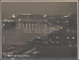 ca 1930 Budapest látkép, turisztikai fotó, eredeti nagyítás, eredeti kézi feliratozással 30x23 cm