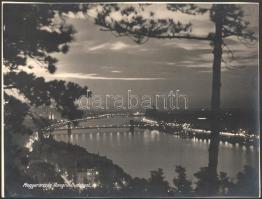 ca 1930 Budapest látkép turisztikai fotó, eredeti nagyítás, eredeti kézi feliratozással 30x23 cm