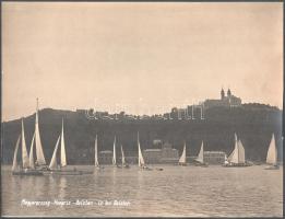 ca 1940 Balaton, Tihany. turisztikai fotó, eredeti nagyítás, eredeti kézi feliratozással 30x23 cm