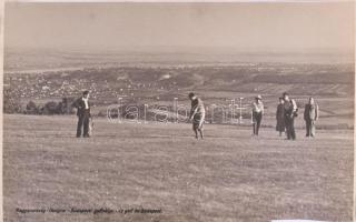 ca 1940 Budapest golfpálya turisztikai fotó, eredeti nagyítás, eredeti kézi feliratozással 40x25 cm