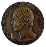 Beck Ötvös Fülöp (1873-1945) 1928. "Ady Endre emlékének a ,,Nyugat'' / ,,Repülj hajóm..... Rajtad a holnap hőse'' bronz emlékérem (65mm) T:AU,XF Hungary 1928. "The 'Nyugat' for the Memory of Endre Ady" bronze commemorative medallion. Sign.: Fülöp Beck Ötvös (65mm) C:XF HP 986.