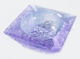 Cseh alexandrit üveg hamuzó, jelzés nélkül, hibátlan, 10,5x10,5 cm