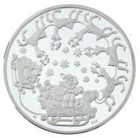 Németország 1991. "Weihnachten 1991 (Karácsony)" jelzett Ag emlékérem kapszulában (~15g/0....