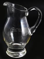 Kristály kancsó, jelzés nélkül, hibátlan, m: 21,5 cm