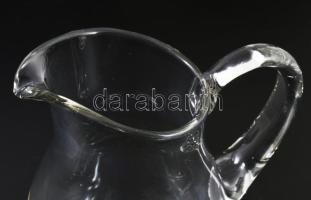 Kristály kancsó, jelzés nélkül, hibátlan, m: 21,5 cm