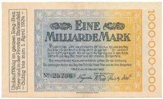 Németország 1923. 1.000.000.000M "25296" T:F Germany 1923. 1.000.000.000 Mark "25296" C:F