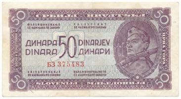 Jugoszlávia 1944. 50D T:F Yugoslavia 1944. 50 Dinara C:F Krause P#52