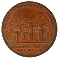 1837. "Egri főszékesegyház, épült 1836-ban, felszentelve 1837-ben Pyrker János László érseksége idején" kétoldalas bronz emlékérem. "ECCLESIA METROPOLITANA AGRIENSIS - HONORIBVS D. IOAN. ANT. PORT. LAT. DIC. / DECVRSV VNIVS LVST EXSTRVCTA MDCCCXXXVI CONSECRATA NONIS MAII MDCCCXXXVII PATR. AEPPO. I. L. PYRKER" T:AU patina