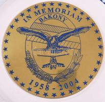 Magyar Honvédség 87. Bakony helikopter ezred plakett, díszdobozban, Porcelán, fém, d: 15 cm