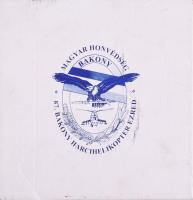 Magyar Honvédség 87. Bakony helikopter ezred plakett, díszdobozban, Porcelán, fém, d: 15 cm