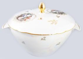 Kahla 6 részes szervírozó készlet, pecsenyés tál, kínálótálak, szószkínáló, leveskínáló. Jelzett, fe...