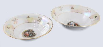 Kahla 6 részes szervírozó készlet, pecsenyés tál, kínálótálak, szószkínáló, leveskínáló. Jelzett, fe...