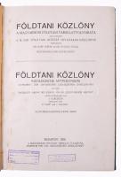 1938 Földtani Közlöny 1938. évi teljes évfolyam egybekötve. Szerk.: Dr. Papp Ferenc - Dr. Kulhay Gyula. Budapest, 1938, Magyarhoni Földtani Társulat. Egészoldalas és kihajtható kőnyomatú táblákkal. Félvászon-kötésben, intézményi bélyegzővel, volt könyvtári példány.