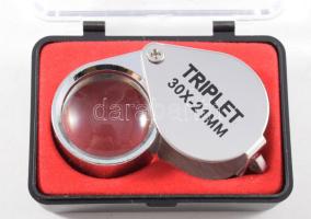 Ékszerész lupé, 30x, eredeti dobozában