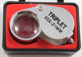 Ékszerész lupé, 30x, eredeti dobozában