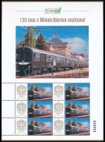 2025 150 éves a Miskolc-Bánréve vasútvonal megszemélyesített hatos kisív dísztokban