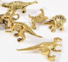 10 darab réz dinoszaurusz figura, hibátlan, h: 6 cm alatt