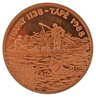 Máté István (1952-) 1988. "Tápé 850. évfordulójára / Thapay 1138 - Tápé 1988" kétoldalas, ...