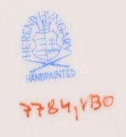 Herendi VBO mintás tálka és hamuzó. Jelzett, hibátlan, h: 9-11 cm