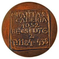 Kő Pál (1941-2020) 1989. "Qualitas Galéria 1052 Bécsi utca 2. T:1184-438" kétoldalas öntöt...