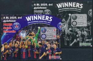 2025 A Labdarúgó BL győztes PSG emlékív pár azonos No. 0000 sorszámmal