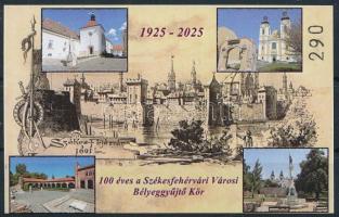 2025 100 éves a Székesfehérvári Városi Bélyeggyűjtő Kör emlékív 290 sorszámmal