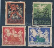 1918 Hadikölcsön sor, 4 db levélzáró + újságcikk