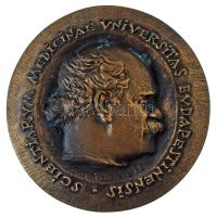 Madarassy Walter (1909-1994) 1969. "Semmelweis Ignác - Scientiarum Medicinae Universitas Budapestinensis (Semmelweis Orvostudományi Egyetem) / In memoriam fundationis facultatis medicinae 1769-1969" kétoldalas, öntött, bronz emlékérem (92mm) T:AU patina