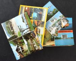 200 db MODERN használatlan, színes magyar város képeslap / 200 MODERN unused Hungarian color town-view postcards