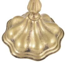 Gazdagon díszített ezüstözött négyágú gyertyatartó pár, m: 42 cm